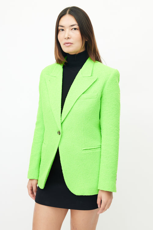 Smythe Neon Green 90
s Tweed Blazer