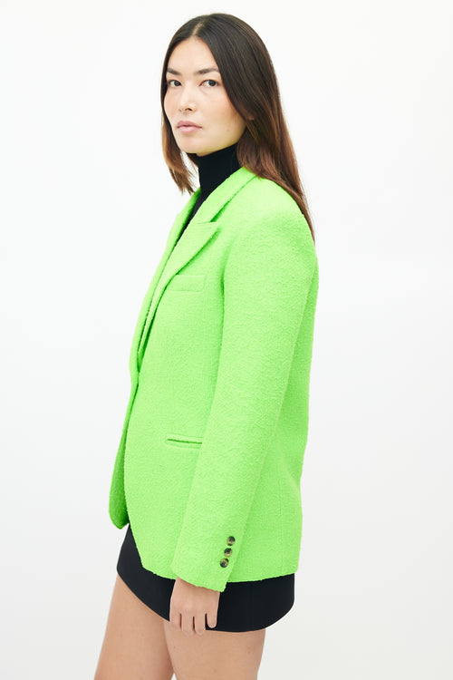 Smythe Neon Green 90
s Tweed Blazer