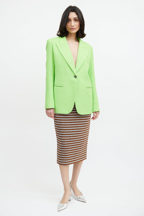 Smythe Neon Green Tweed Blazer