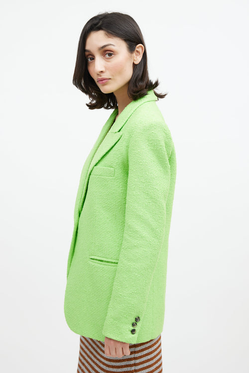 Smythe Neon Green Tweed Blazer