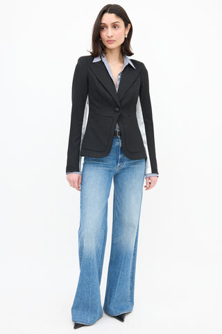 Smythe Patch Pocket Tux Stripe Blazer