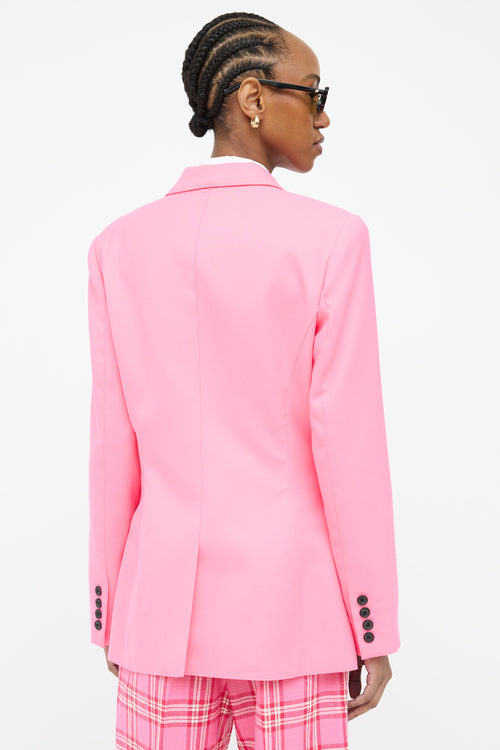 Smythe Pink Neon Double Breasted  Blazer