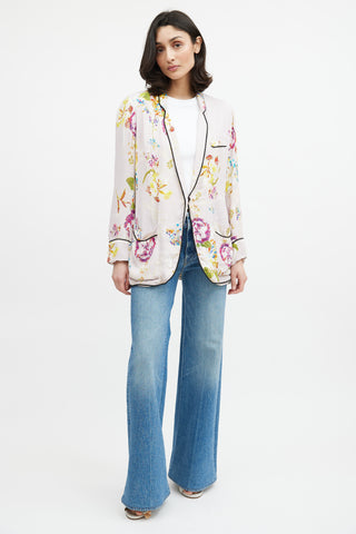 Smythe Pink 
Multicolour Floral Blazer