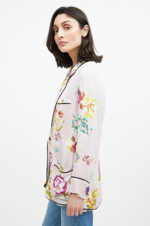 Smythe Pink 
Multicolour Floral Blazer