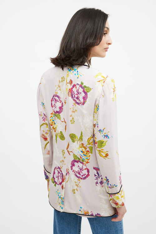 Smythe Pink 
Multicolour Floral Blazer