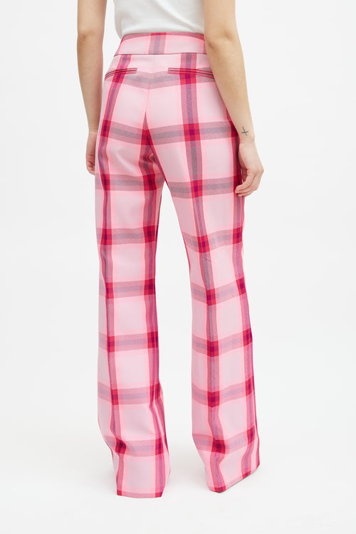 Smythe Pink 
Multicolour Plaid Two Piece Suit