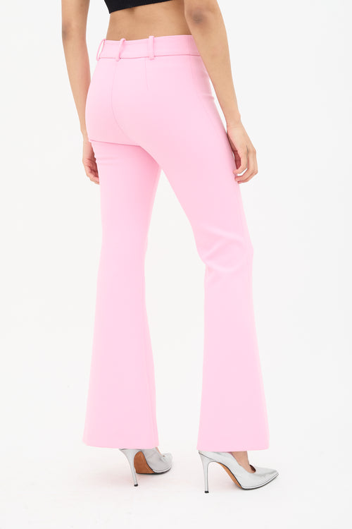 Smythe Pink Flare Leg Trousers