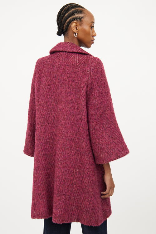 Smythe Purple Wool Mohair Coat