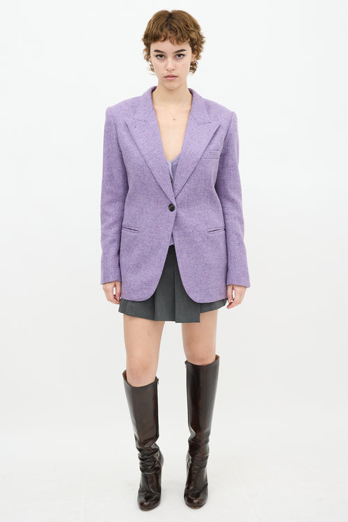 Smythe Purple Wool 90
s Blazer