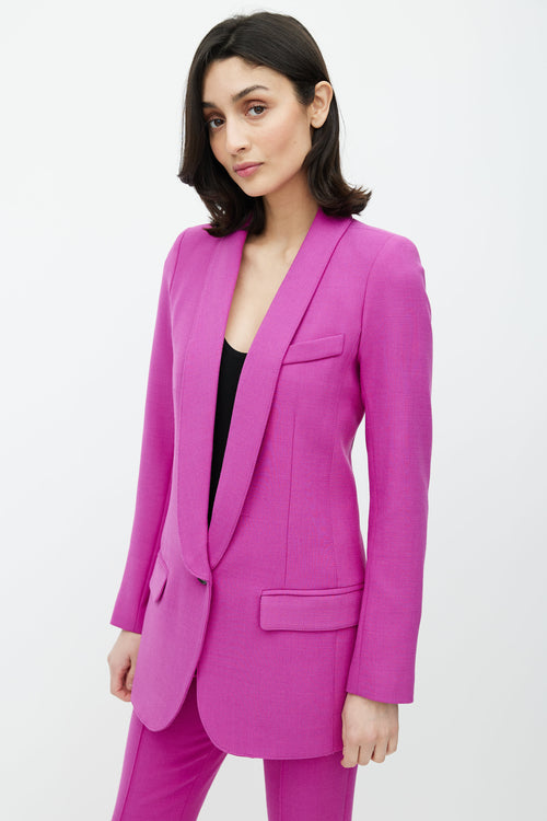 Smythe Purple Wool Blend Two Piece Suit