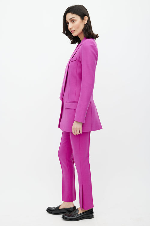 Smythe Purple Wool Blend Two Piece Suit