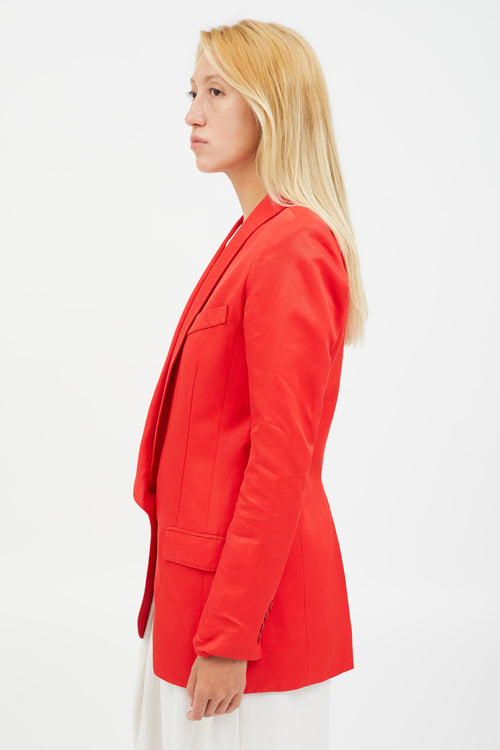 Smythe Red Linen Blend Blazer