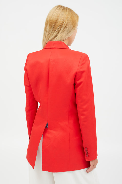 Smythe Red Linen Blend Blazer