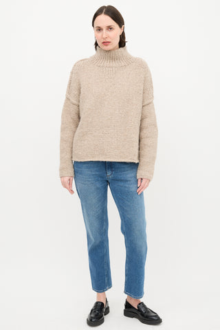 Smythe Reverse Seam Turtleneck Sweater