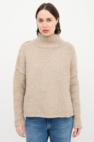 Smythe Reverse Seam Turtleneck Sweater