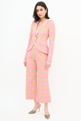 Smythe Seersucker Check Crop Trouser