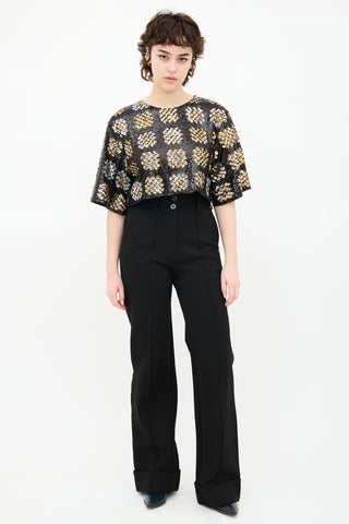 Smythe Sequin Cropped Top