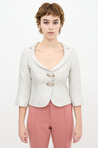 Smythe Satin Embroidered Blazer