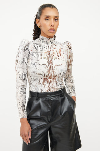 Smythe Cream Print Top