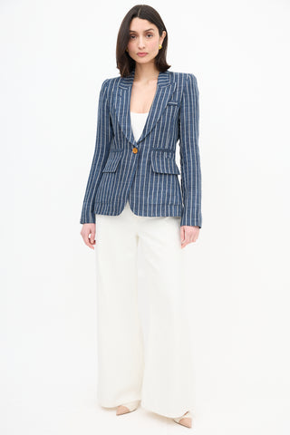 Smythe Stripe Peaked Lapel Blazer