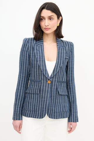 Smythe Stripe Peaked Lapel Blazer