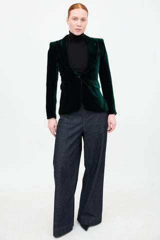 Smythe Velvet Peaked Lapel Blazer