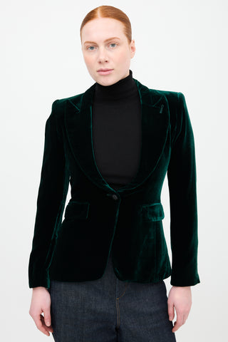 Smythe Velvet Peaked Lapel Blazer