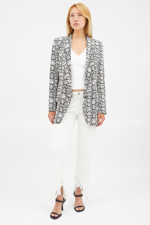 Smythe White 
Black Printed Blazer