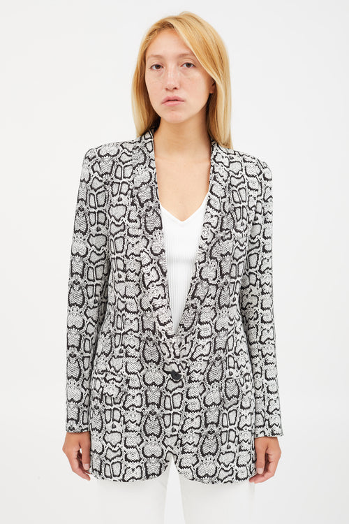 Smythe White 
Black Printed Blazer