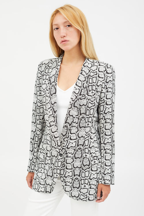 Smythe White 
Black Printed Blazer