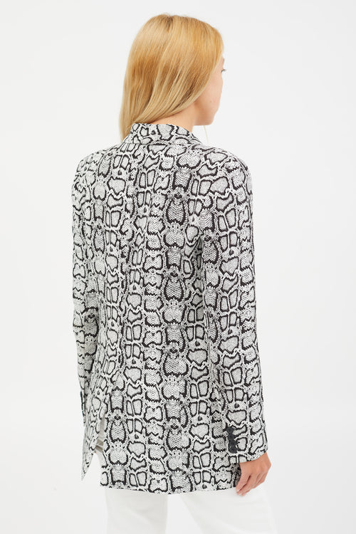 Smythe White 
Black Printed Blazer