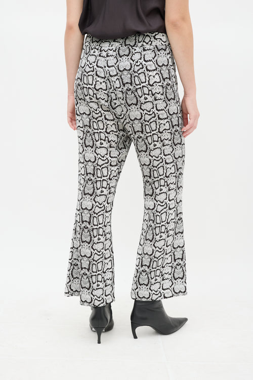 Smythe White 
Black Printed Cropped Pant