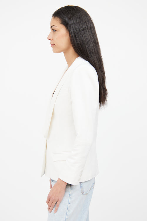 Smythe White Single Button Closure Blazer