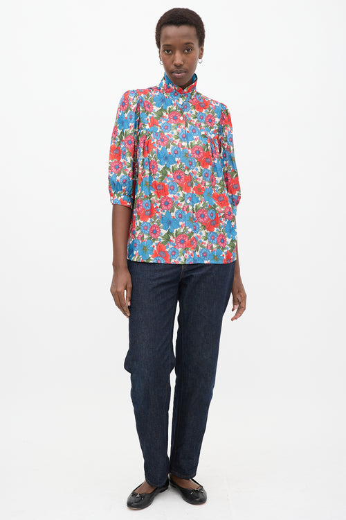 White 
Multicolour Floral Shirt