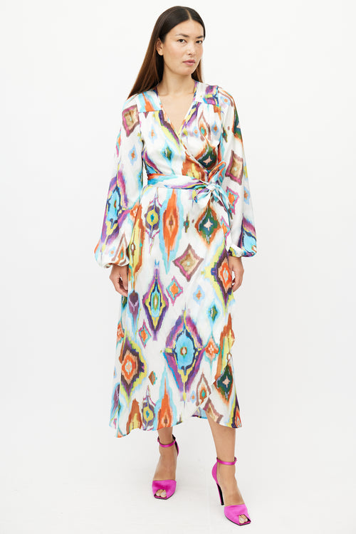 Smythe White 
Multicolour Wrap Dress