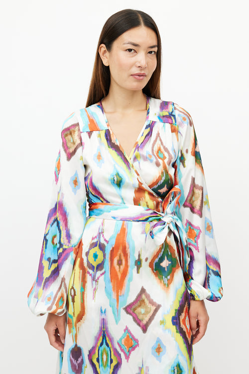 Smythe White 
Multicolour Wrap Dress