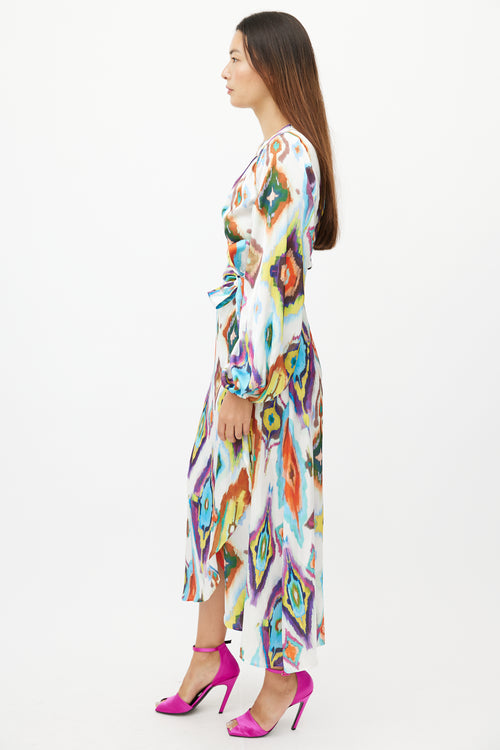 Smythe White 
Multicolour Wrap Dress