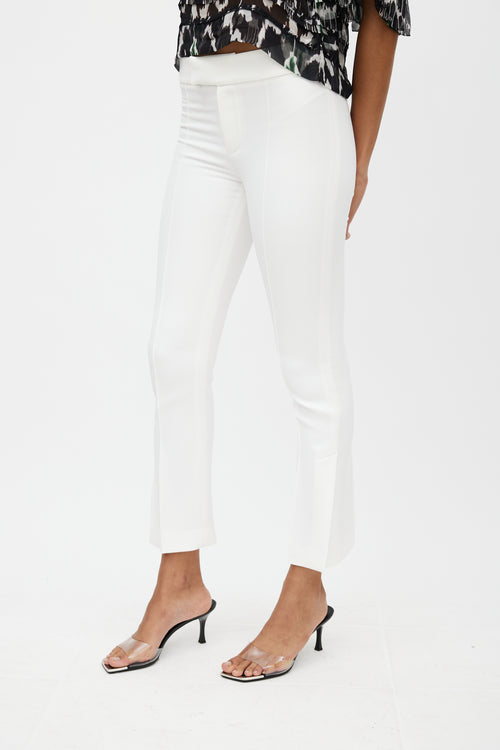 Smythe White Pleated Slim Trouser