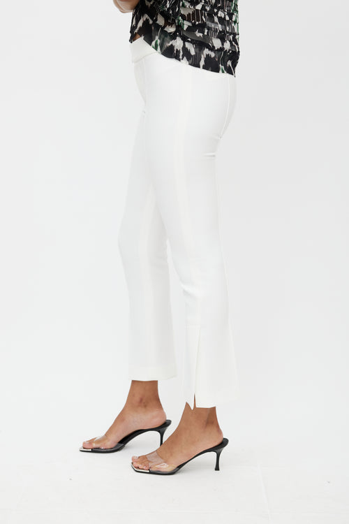 Smythe White Pleated Slim Trouser