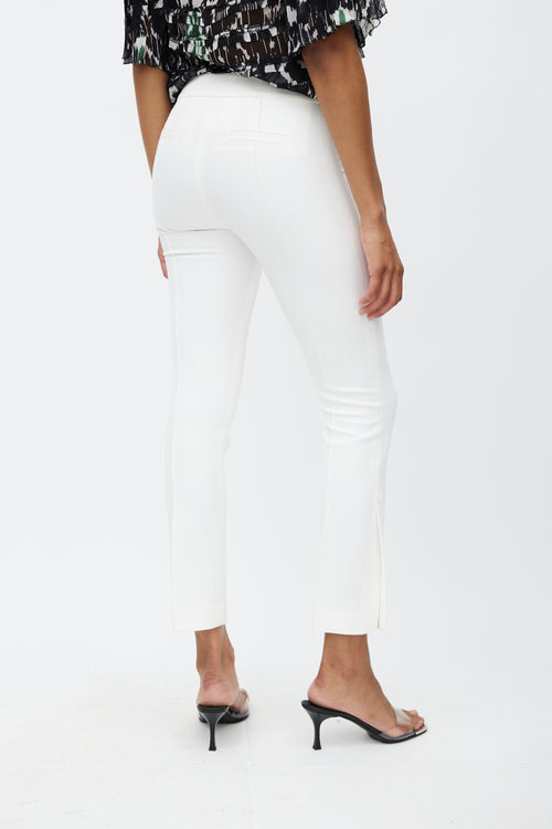 Smythe White Pleated Slim Trouser