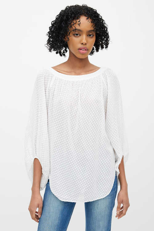 Smythe White Polka Dot Top