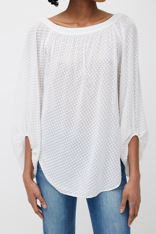 Smythe White Polka Dot Top