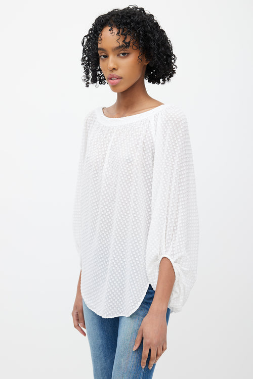 Smythe White Polka Dot Top