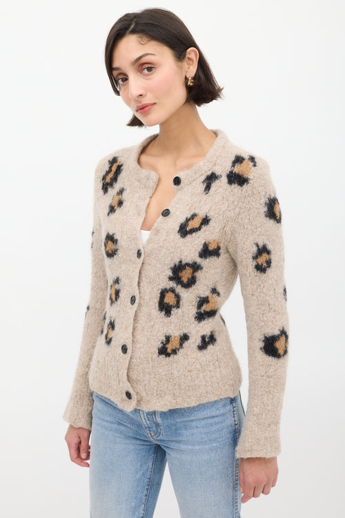 Smythe X Augden Beige 
Black Patterned Cardigan