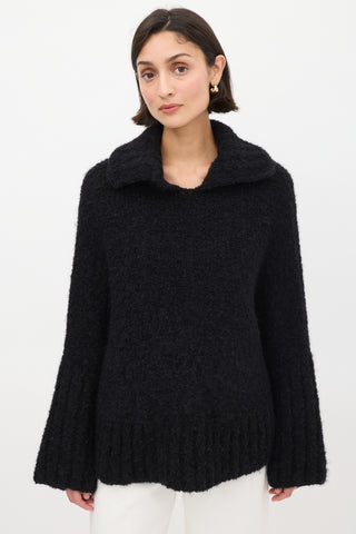 Smythe X Augden Black Wool Oversized Sweater