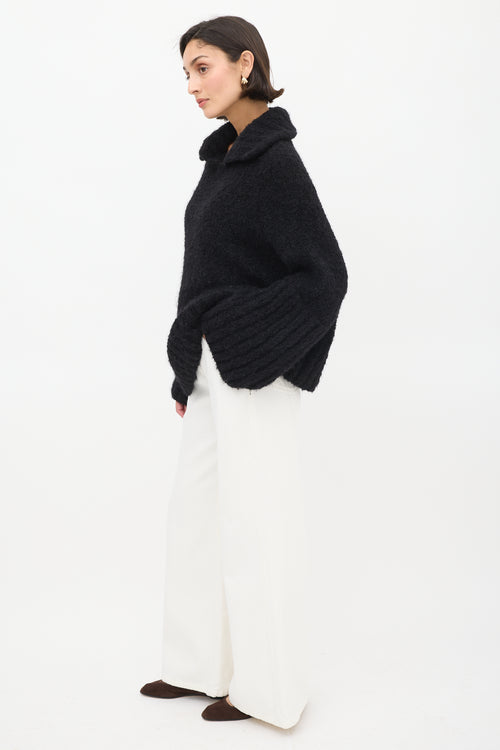 Smythe X Augden Black Wool Oversized Sweater