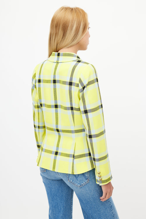 Smythe Yellow 
Multicolour Check Blazer