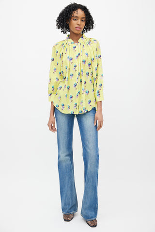 Smythe Yellow 
Multicolour Floral Top