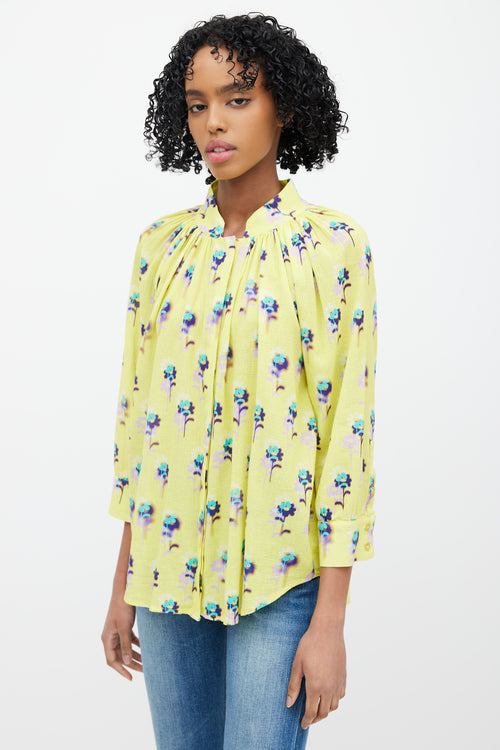 Smythe Yellow 
Multicolour Floral Top