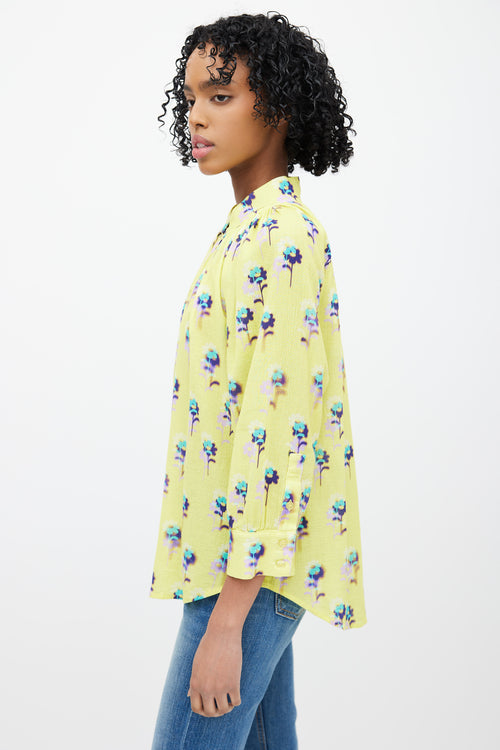 Smythe Yellow 
Multicolour Floral Top